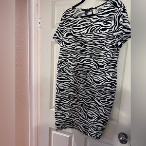 Zebra print bodycon dress